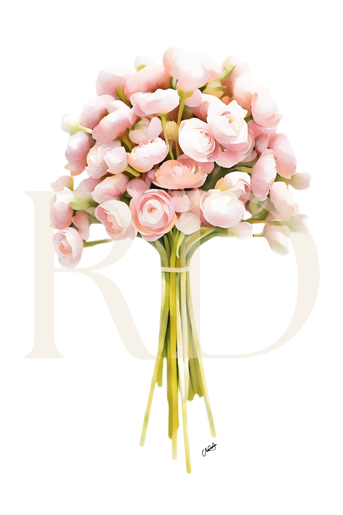 Pink Peony Stationary Set