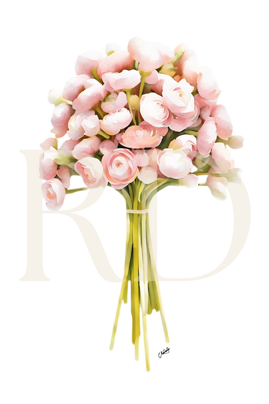 Pink Peony Stationary Set
