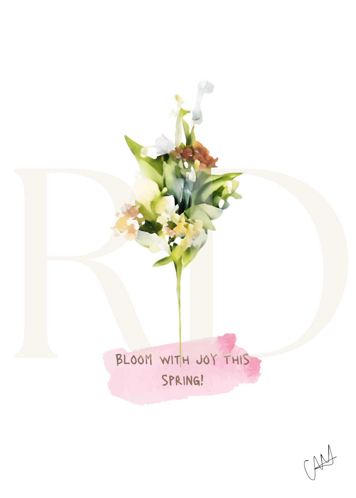 Simple flower card
