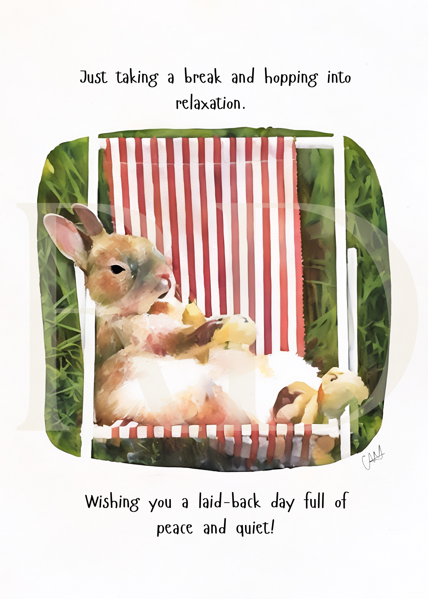 Chill bunny card