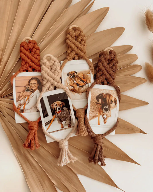 Macrame Fridge Magnet With Portrait