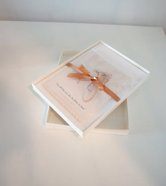 Little Bike Scripture Scallop Stationary Set