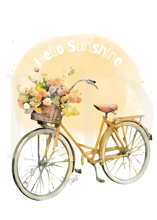 Yellow bike card