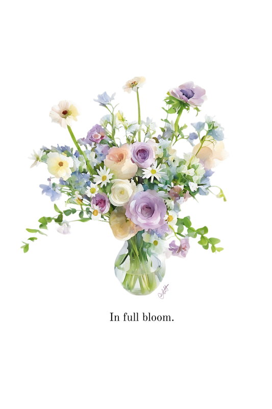 In full bloom card