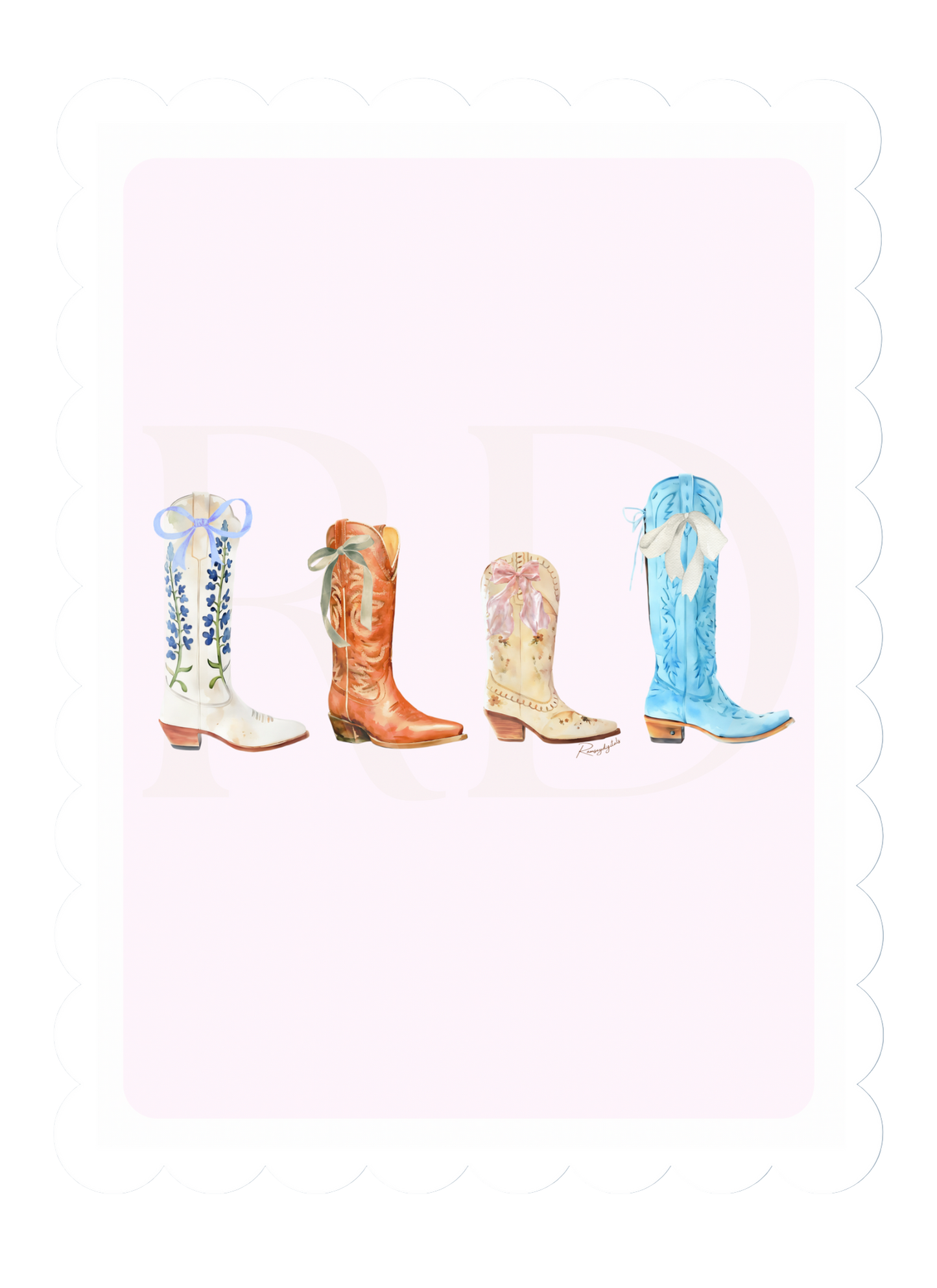 The cowboy scallop stationary set