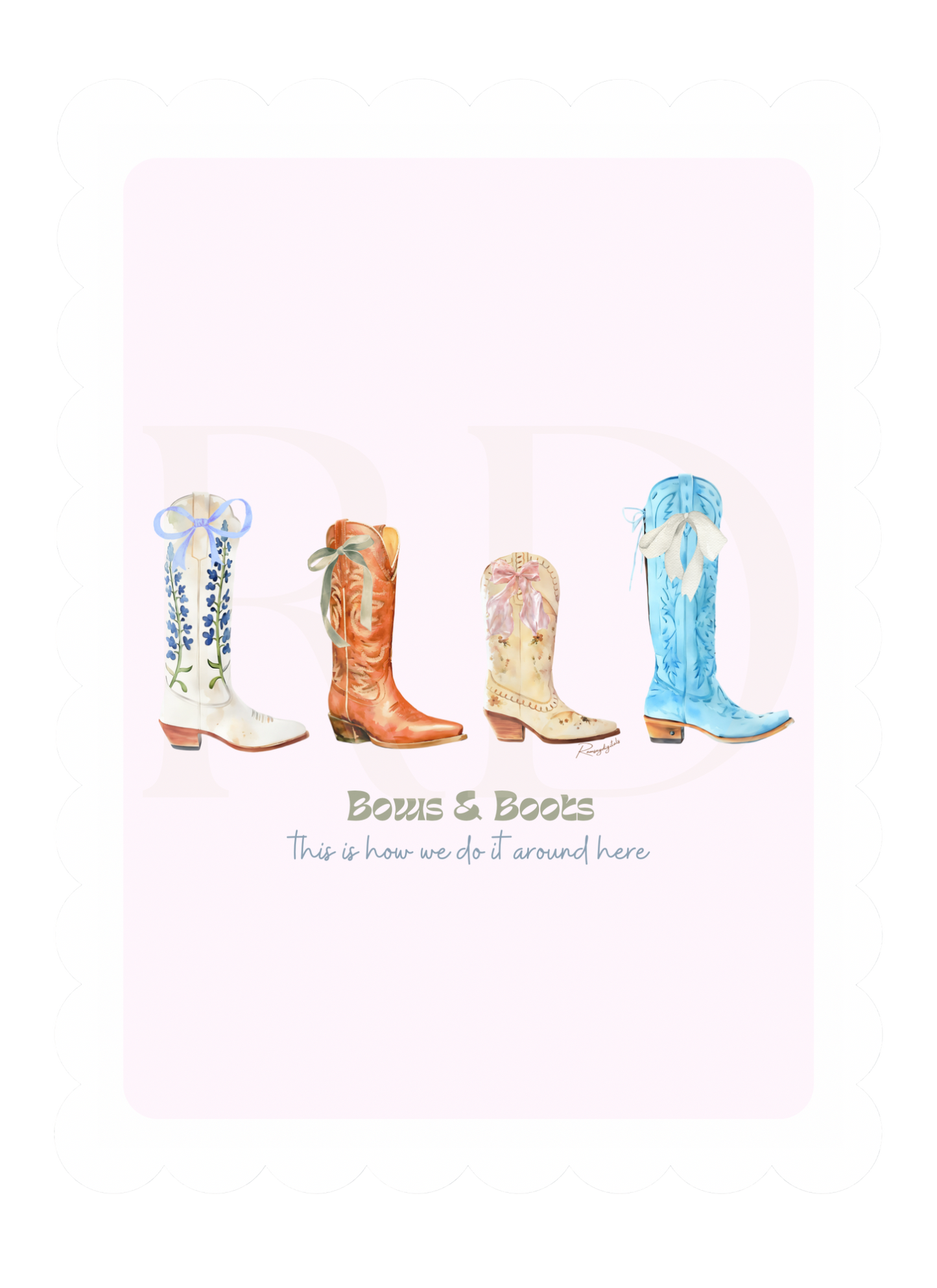The cowboy scallop stationary set