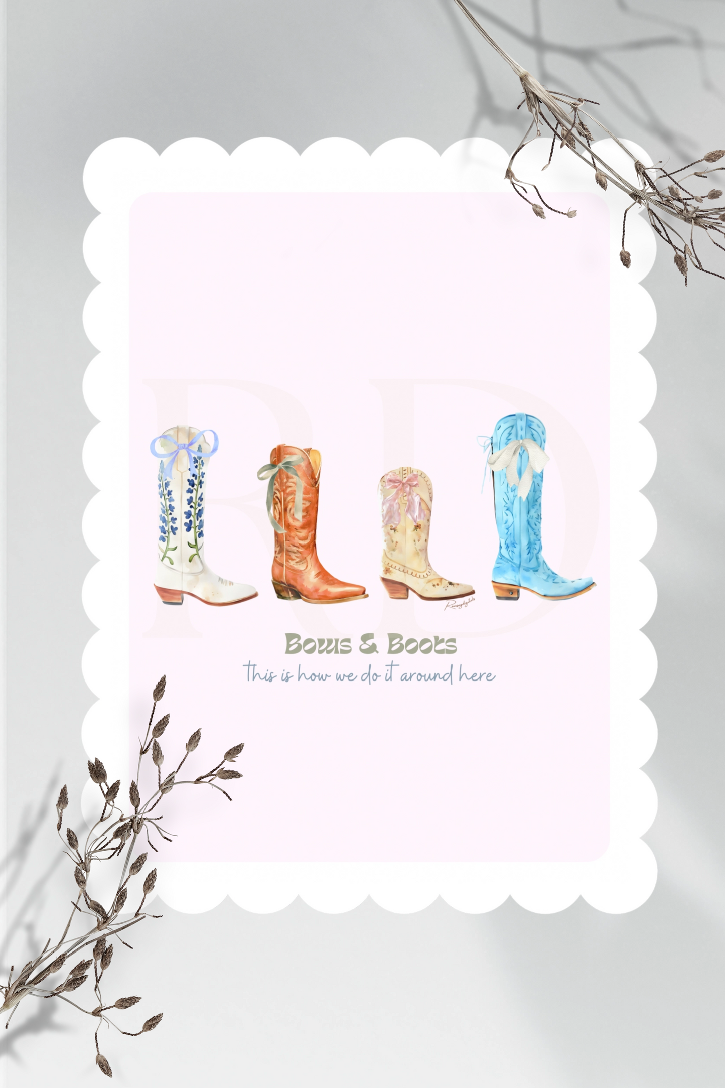 The cowboy scallop stationary set