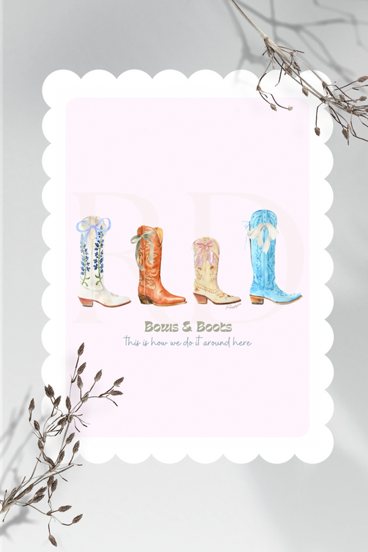 The cowboy scallop stationary set