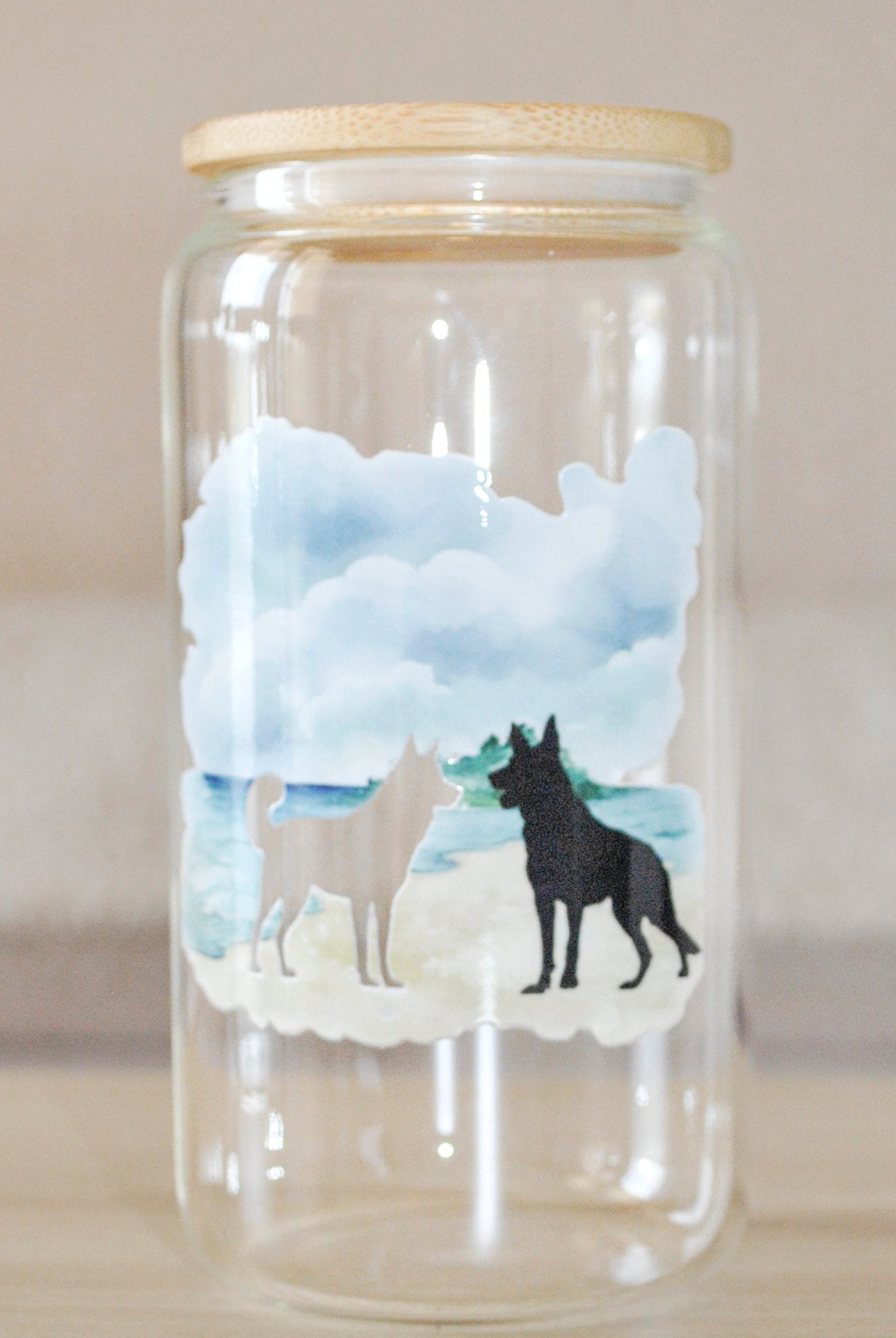 Acrylic Glass 16oz Drinking Jar or Treat Jar