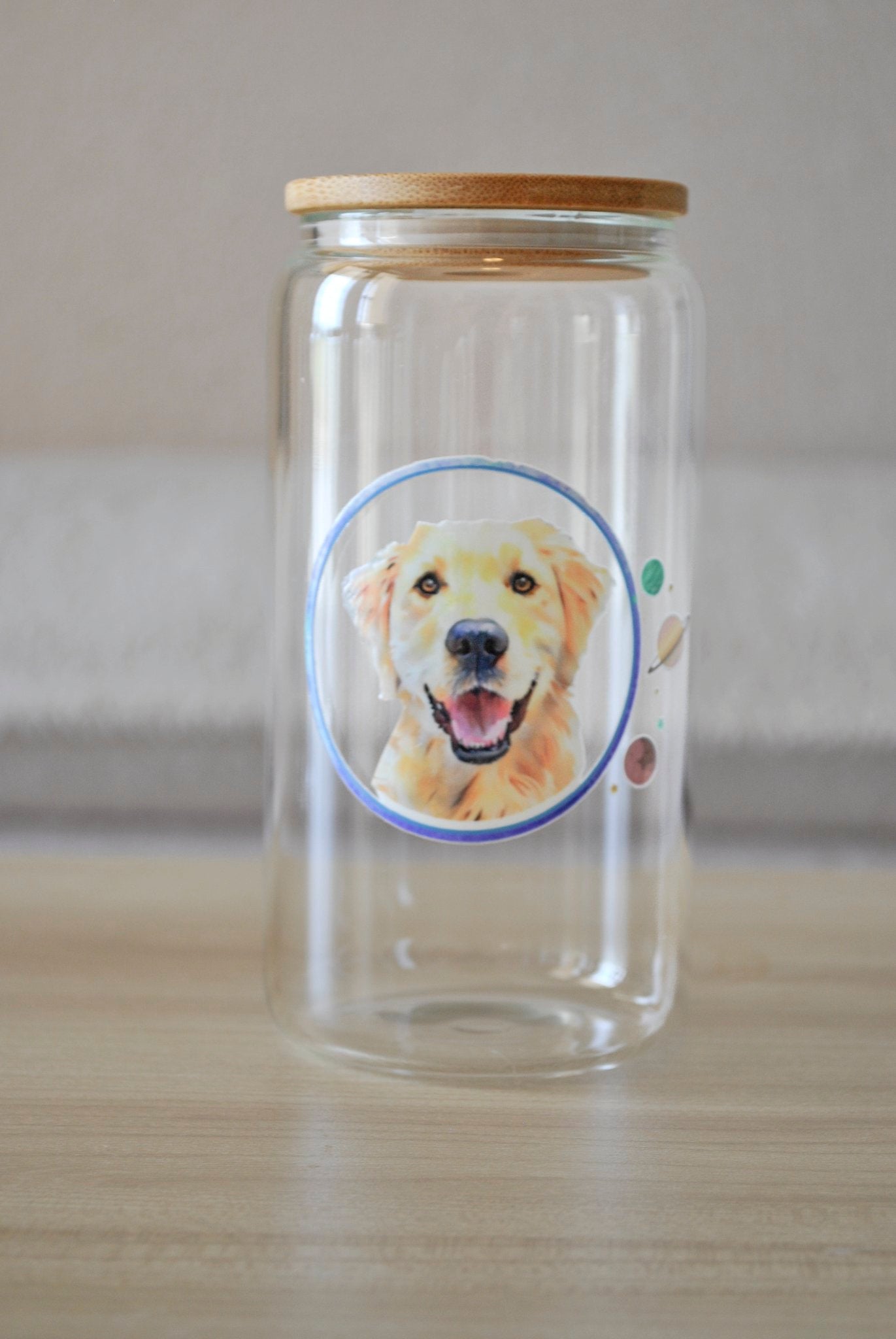 Acrylic Glass 16oz Drinking Jar or Treat Jar