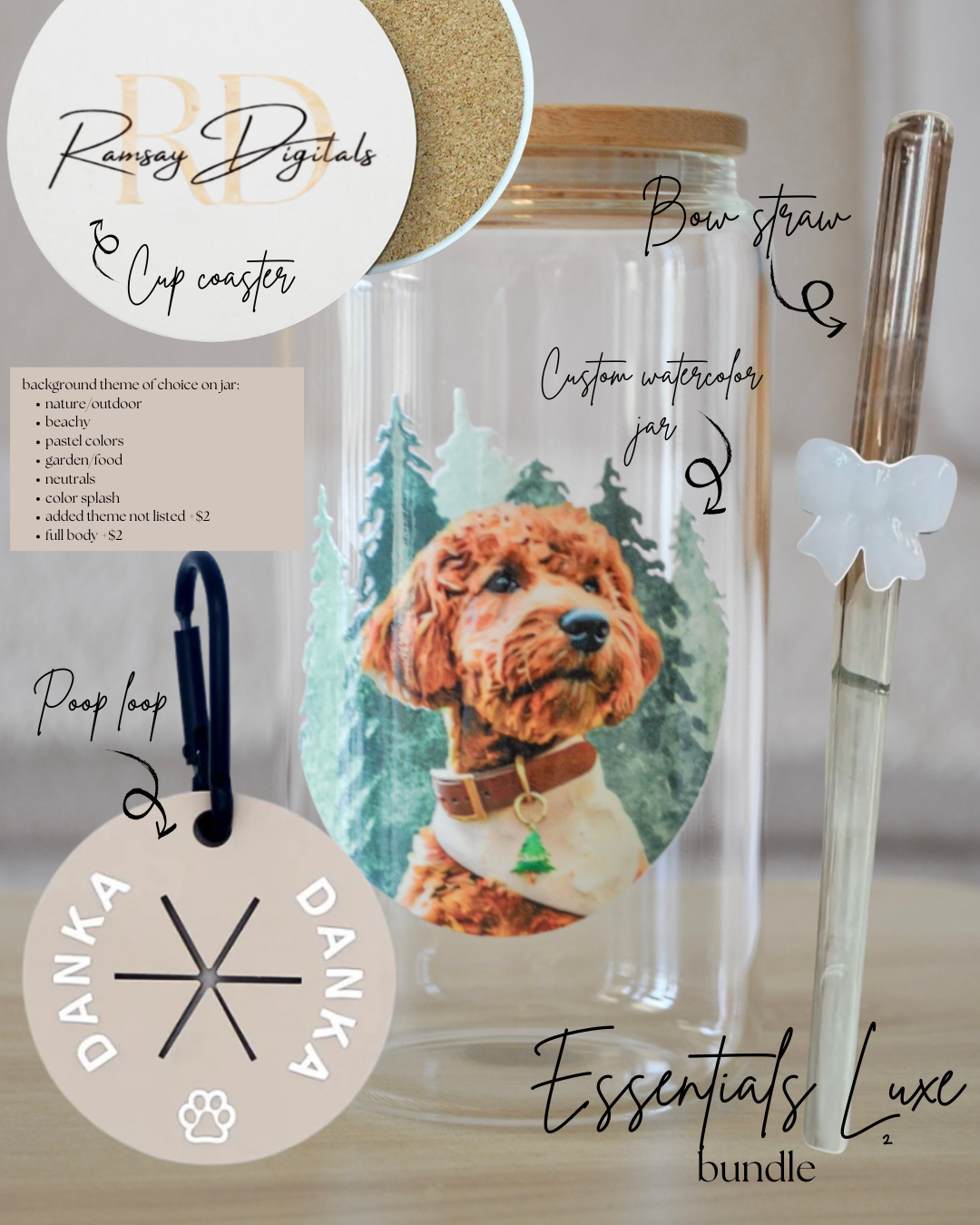 Acrylic Glass 16oz Drinking Jar or Treat Jar