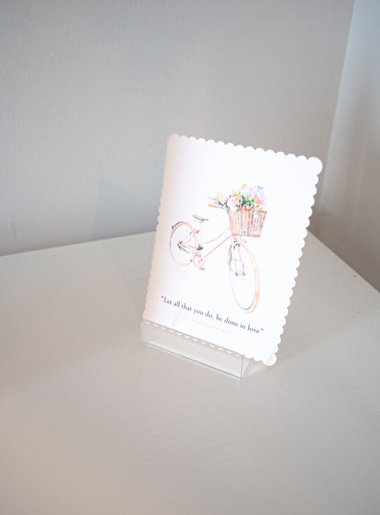 Little Bike Scripture Scallop Stationary Set