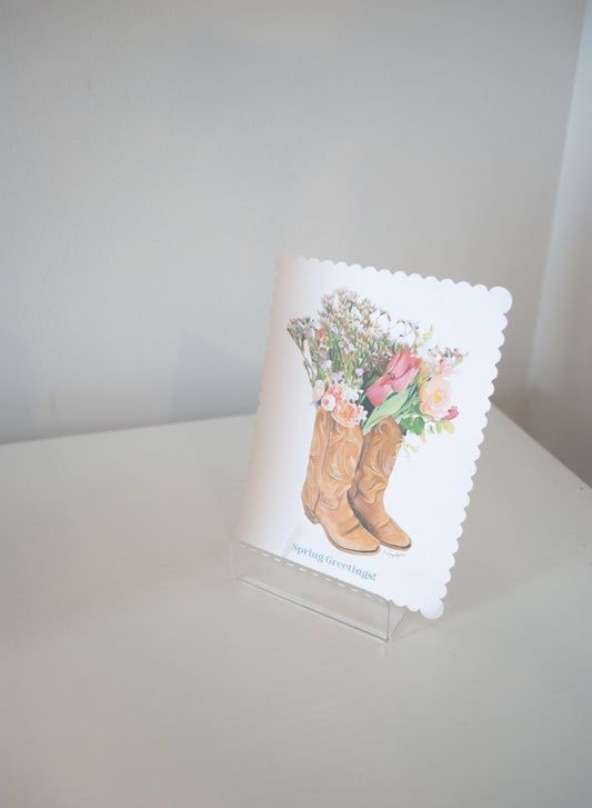 Floral Boots Scallop Stationary Set