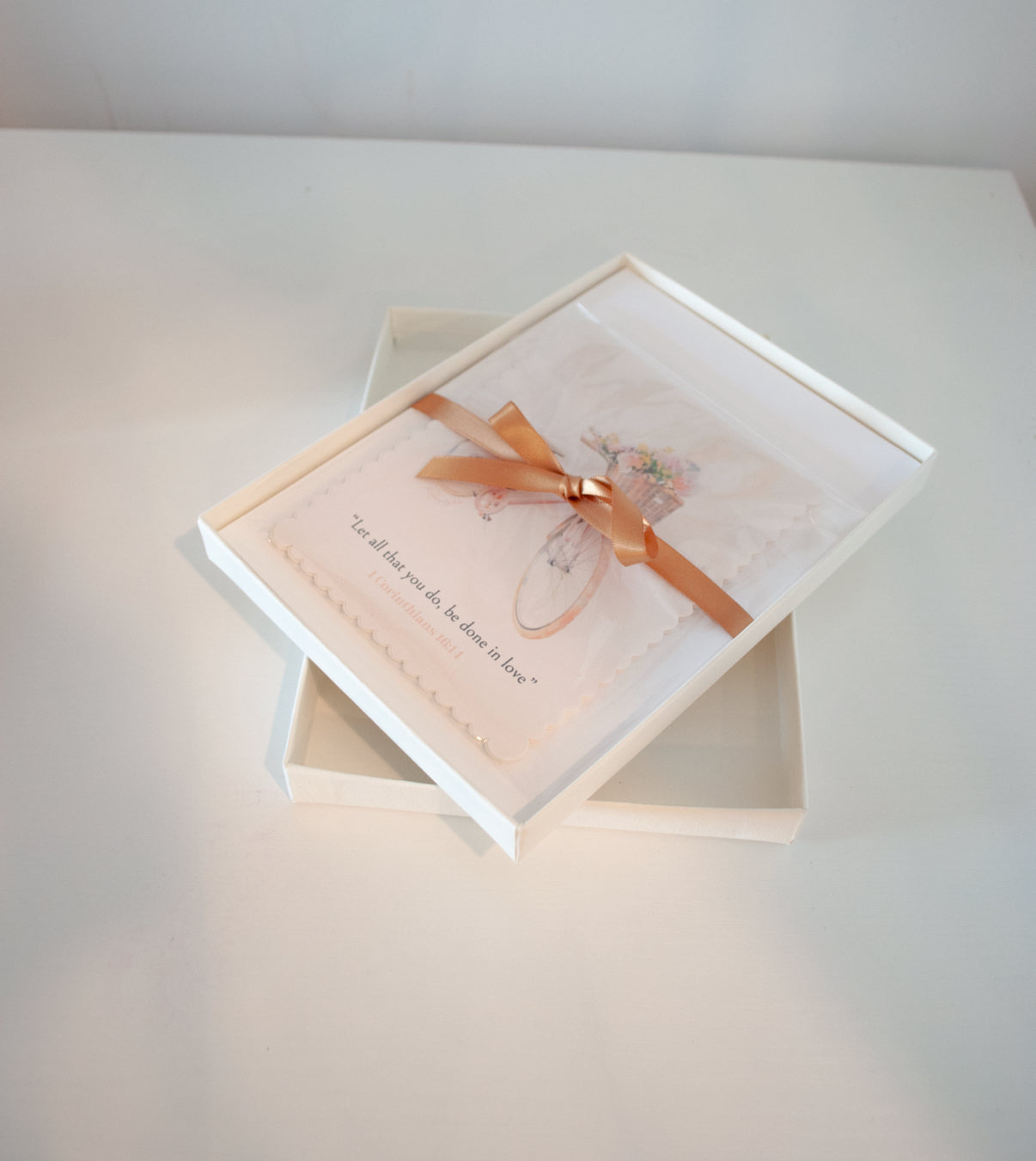 Little Bike Scripture Scallop Stationary Set
