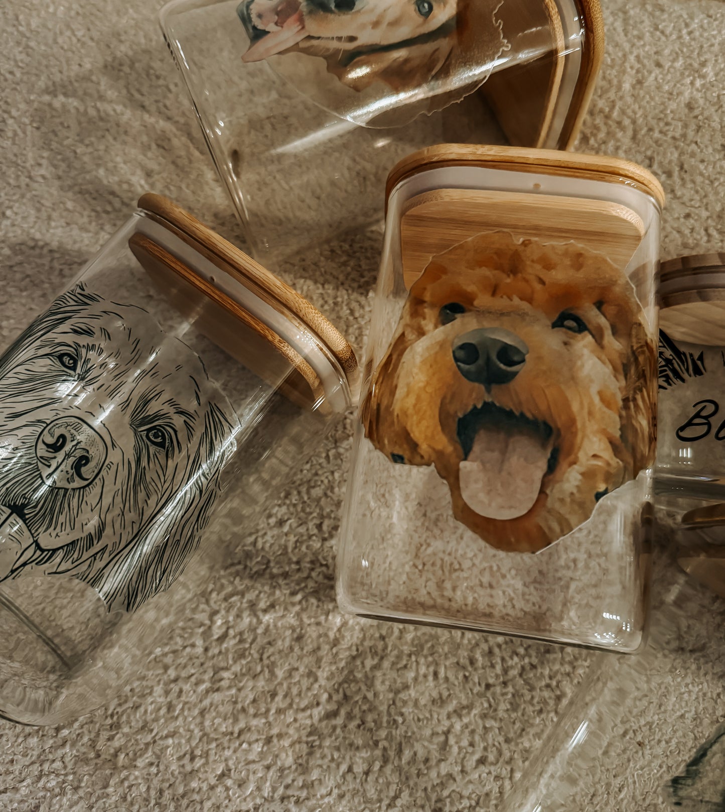 Acrylic Glass 16oz Drinking Jar or Treat Jar